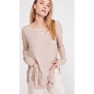 Free People North Shore Thermal XS-L Sand